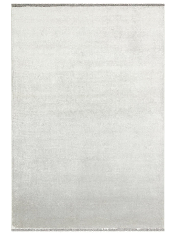 Queen Serisi %100 Naturel Viskon Parlak Modern El Emeğiyle Üretilen Salon Oturma Odası Halı GREY - Carpetdocia