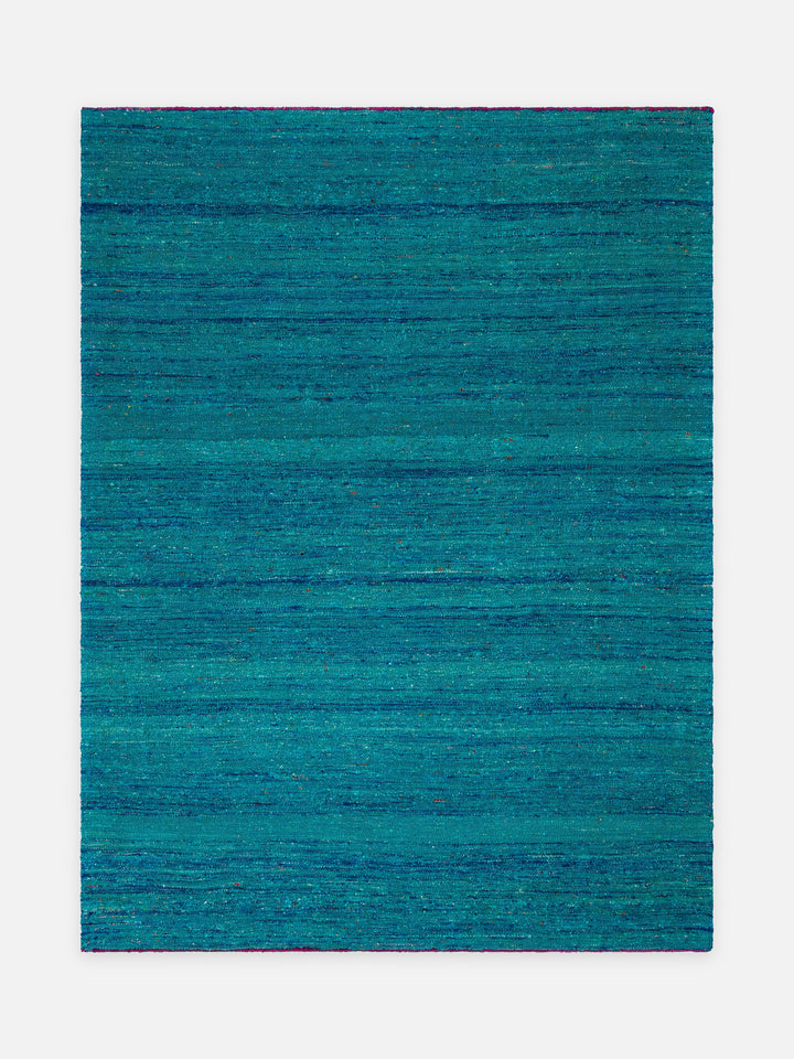 Silk Road Serisi %100 İpek El Dokuma Kilim AQUA - Carpetdocia - görünüm 1