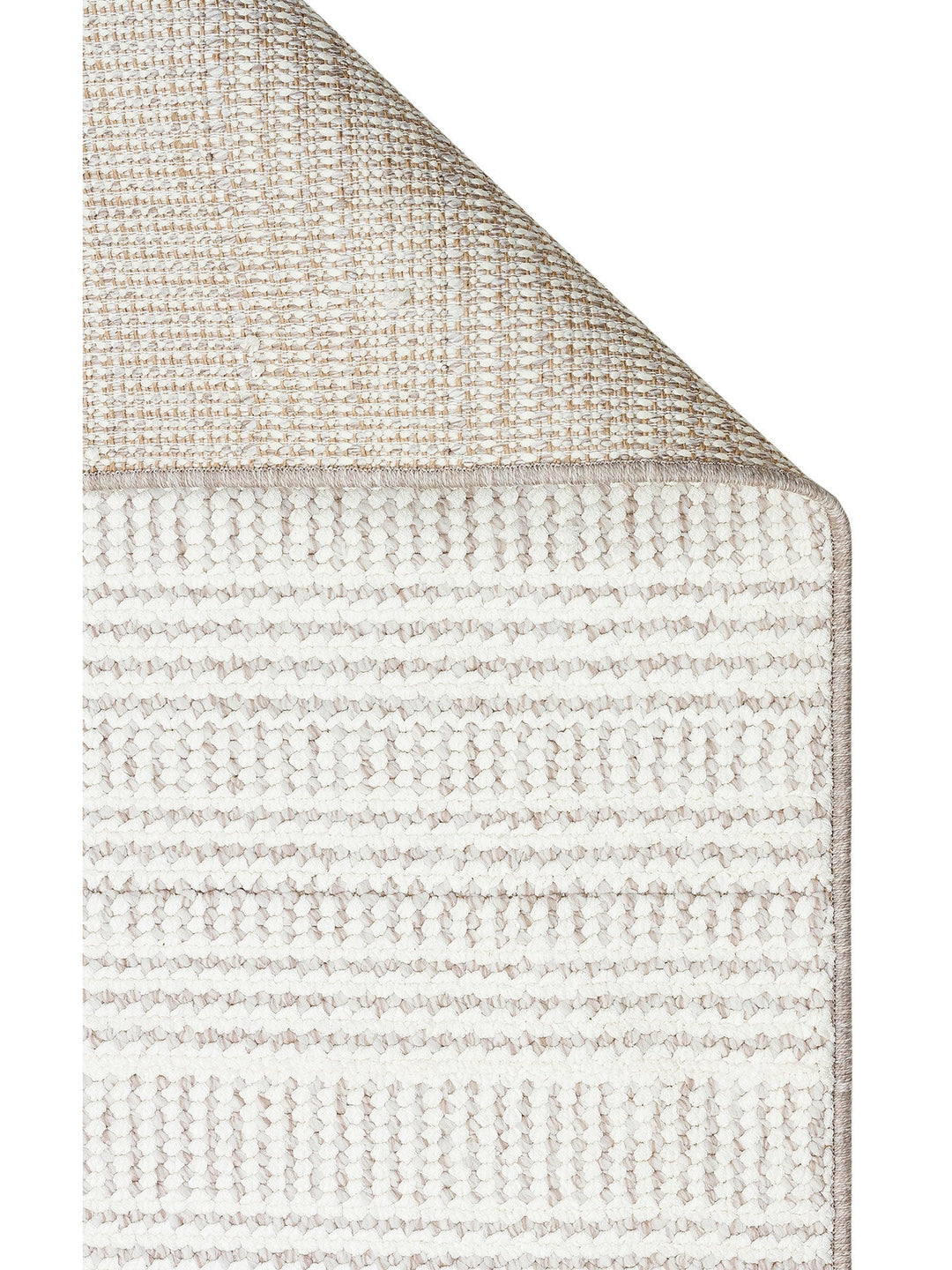 İskandinav Serisi Hasır Dokuma Oturma Odası Koridor Antre Mutfak Modern Halı 02 WHITE GREY - Carpetdocia