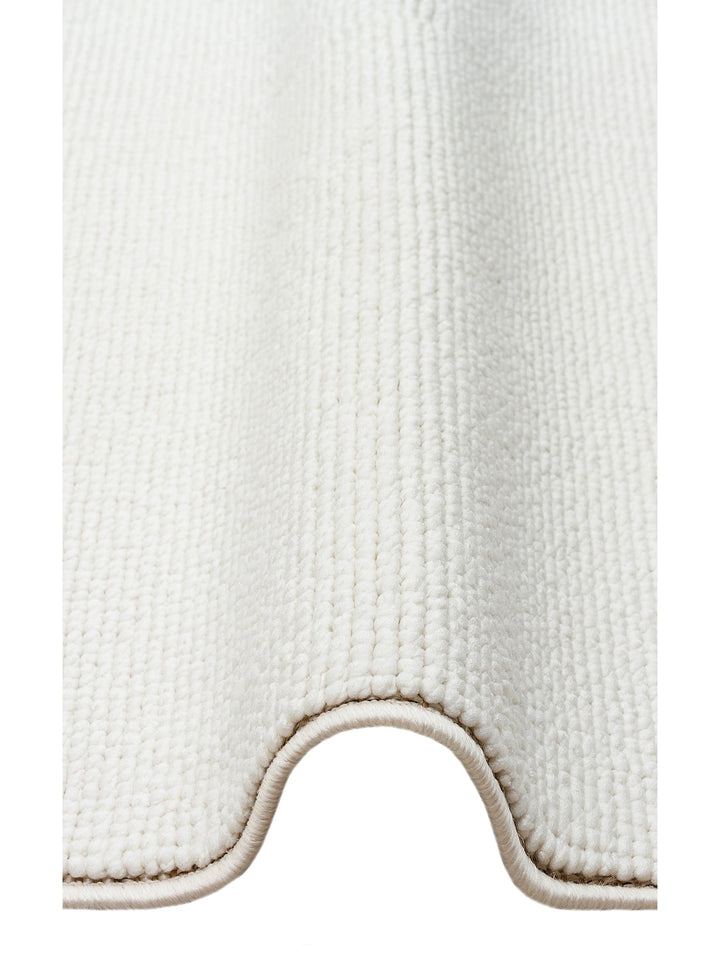 İskandinav Serisi Hasır Dokuma Oturma Odası Koridor Antre Mutfak Modern Halı PLAIN WHITE - Carpetdocia