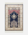 Tapis de prière Topkapı à motif classique, de haute qualité, spécialement scintillant, à offrir ou pour trousseau 01 MARINE