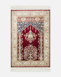 Tapis de prière cadeau spécial scintillant de haute qualité à motif classique série Topkapı 01 ROUGE