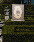Topkapı Serie Hochwertig dicht gewebt Klassisch gemustert Speziell glänzender Wohnzimmerteppich 02 CREME