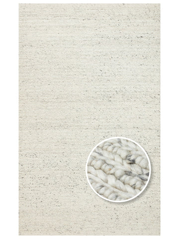 Woolstar %100 Naturel Kazak Desenli Salon Oturma Odası Koridor Antre El Dokuma Örgü Halı 07 L.GREY - Carpetdocia