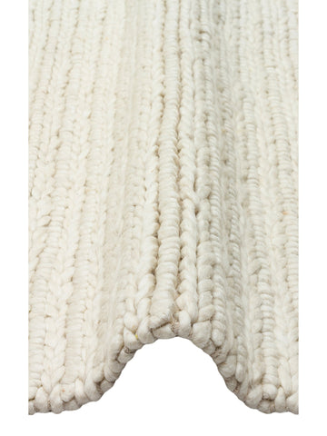 Woolstar %100 Naturel Kazak Desenli Salon Oturma Odası Koridor Antre El Dokuma Örgü Halı 07 WHITE - Carpetdocia