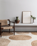 Woolstar %100 Naturaler Kaschmirmuster Wohnzimmer Flur Eingangsbereich Handgewebter Teppich 902NATWHITE